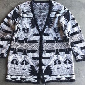 J. Jill Button Down Cardigan Southwestern Design